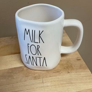 Rae Dunn Milk for Santa Double Sided Christmas Holiday Mug